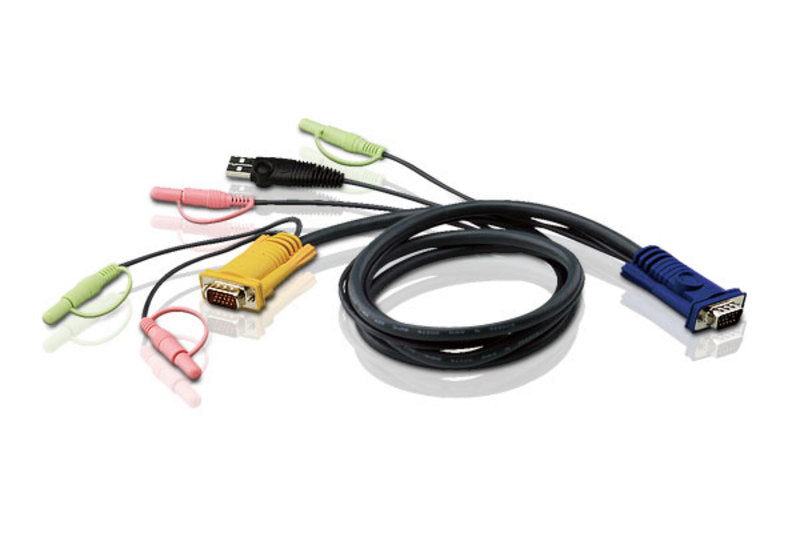 Aten KVM Cable 1.8m with VGA, USB & Audio to 3in1 SPHD suit CS173xB, CS173xA, CS175x Aten KVM Cable 1.8m with VGA, USB & Audio to 3in1 SPHD suit CS173xB, CS173xA, CS175x